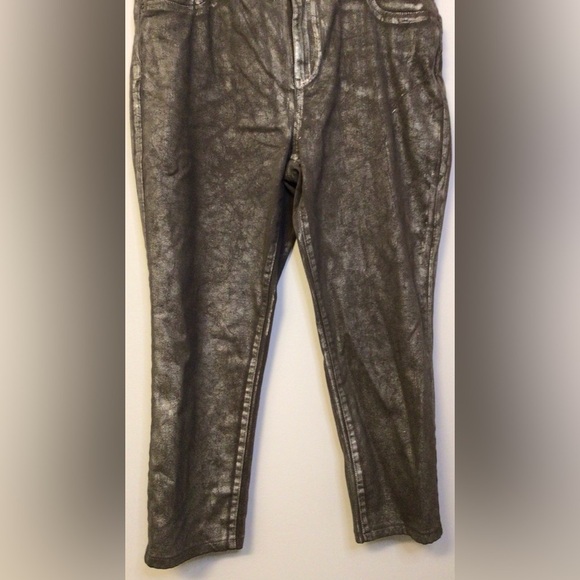 Chico's Metallic Skinny Jeans Size 16 - Picture 3 of 8